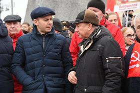 Возложение венков и цветов к Могиле Неизвестного Солдата, Мавзолею Владимира Ленина и могиле Иосифа Сталина в ознаменование 104-й годовщины со дня образования Рабоче-крестьянской Красной Армии у Кремлевской стены