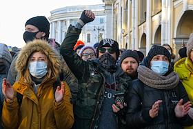 Акции против специальной военной операции на Украине в Санкт-Петербурге