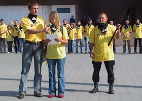 Избирательная кампания по выборам Президента Украины. Оранжевая революция. Предвыборный митинг в поддержку Виктора Ющенко