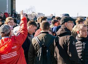 Ситуация у спортивного комплекса «Юбилейный» во время концерта-акции, посвященного восьмой годовщине воссоединения Республики Крым с Россией