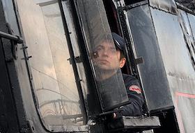 Театрализованное действие с участием ретротехники на Финляндском вокзале, посвященное 77-й годовщине Победы в Великой Отечественной войне