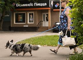 Жанровая фотография. Здание пиццерии 'Домино'с Пицца' (Domino's Pizza)