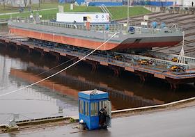 Церемония, посвященная отправке российской катушки полоидального поля PF1 на площадку сооружения международного термоядерного экспериментального реактора ИТЭР на Средне-Невском судостроительном заводе (СНСЗ)