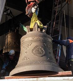 Return of the bells to the bell tower of St. Sampson Cathedral.