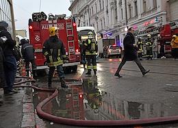 Consequences of a fire in the shopping center 'Elokhovsky Passage'.