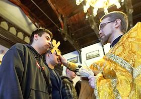 Осенняя призывная кампания. Церемония отправки призывников в здании администрации Василеостровского района