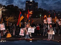 A protest action demanding the transfer of NDP member Varuzhan Avetisyan, who was convicted of capturing the PPS building in 2016 and whose health has recently deteriorated in Yerevan, from prison to a civilian hospital, was organized by the National Democratic Pole movement.