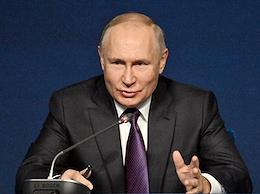 Russian President Vladimir Putin at the 10th All-Russian Congress of Judges in the Kremlin.