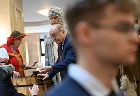 Празднование Татьяниного дня - Дня студенчества в Московском государственном университете (МГУ) имени М.В.Ломоносова