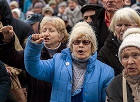 Акция протеста с участием сторонников «Движения За Народ» в Кишинёве