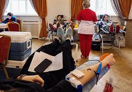 Donor action carried out by the center of the FMBA of Russia and the hospital of St. Alexis in Moscow.