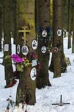 Views of Levashov Memorial Cemetery - the burial place of the victims of Stalin's repressions.