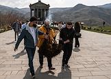 Celebration of the Armenian pagan New Year and Vahagn's birthday in the pagan temple of Garni.