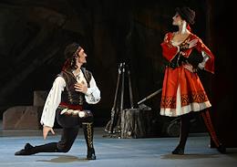 Theater Festival 'Golden Mask'. The play 'Katarina, or the Robber's Daughter' of the Krasnoyarsk State Opera and Ballet Theater named after D. A. Khvorostovsky on the stage of the State Academic Bolshoi Theater (SABT).
