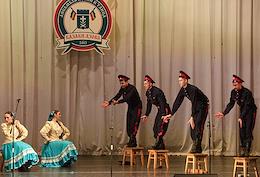 Concert of the Song and Dance Ensemble 'Cossacks of Azov' on the occasion of the Day of the Cultural Worker in the City Palace of Culture.