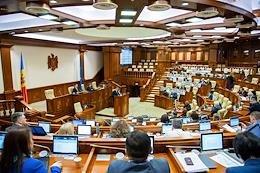 Parliament meeting in Kishinev. Parliament has extended the state of emergency for 60 days.