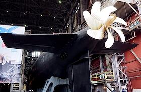 Спуск на воду подводной лодки «Можайск» проекта 636 на АО «Адмиралтейские верфи»