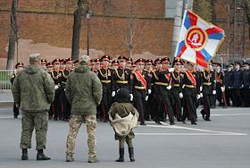 Репетиция парада, посвященного 78-ой годовщине Победы в Великой Отечественной войне, на площади Минина и Пожарского