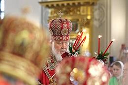 Festive Divine Liturgy on the sixth Sunday after Easter in the Cathedral of the Kazan Icon of the Mother of God.