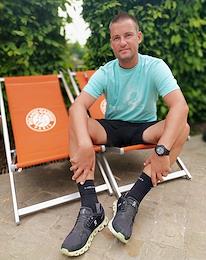 Tennis player Mikhail Yuzhny at the Roland-Garros 2023 tennis tournament.