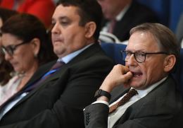 Conference of commissioners for the protection of the rights of entrepreneurs under the leadership of the commissioner under the President of Russia for the protection of the rights of entrepreneurs Boris Titov in the Public Chamber of Russia.