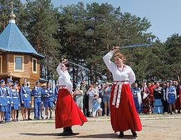 Festival 'Cossacks of the Urals' in Aramilskaya Sloboda.