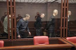 A hearing on a criminal case against five Ukrainian prisoners of war accused of participating in a terrorist organization, Yuriy Makarenko, Dmitry Reyvakh, Ivan Bezlepkin, Gleb Petruk and Volodymyr Puzanov, at the Southern District Military Court.