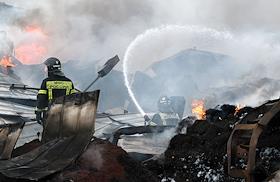 Последствия пожара на улице Салова, 27 во Фрунзенском районе Санкт-Петербурга