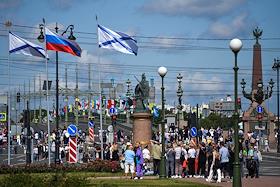 Празднование Дня Военно-морского флота (ВМФ) в Санкт-Петербурге