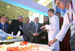 Press tour of the exhibition hall of the Federal Medical and Biological Agency, during which innovative developments, medical rehabilitation technologies and the possibilities of mobile medicine for the Ministry of Defense and the defense industry at the Patriot Exhibition and Convention Center will be demonstrated