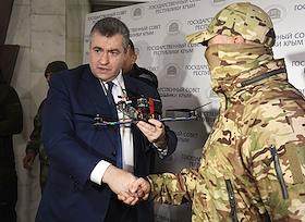 LDPR Chairman Leonid Slutsky, as part of his visit to Crimea, handed over 10 Zhirinovsky kamikaze drones to Russian military personnel for their further transfer to the special operation zone