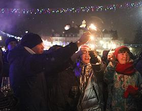 Празднование нового года в Томске