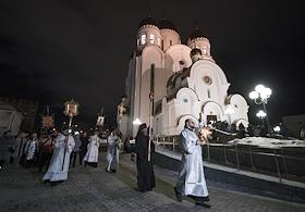 Рождественская служба в храме Рождества Христова города Красноярска