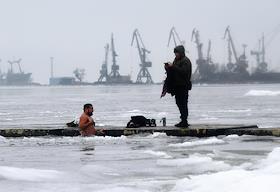 Feast of Epiphany (Epiphany) of the Lord. Epiphany bathing in the Sea of ​​Azov
