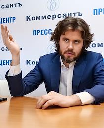 Manager of the Faculty of Journalism department of the Ural Federal University (Ural Federal University) Ivan Nekrasov during an interview at the editorial office of the Kommersant-Ural newspaper