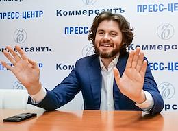Manager of the Faculty of Journalism department of the Ural Federal University (Ural Federal University) Ivan Nekrasov during an interview at the editorial office of the Kommersant-Ural newspaper