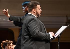 Крещенский фестиваль 2024. Оратория 'Книга за семью печатями' композитора Франца Шмидта на сцене Московского театра 'Новая Опера' имени Е.В. Колобова. Дирижер Федор Безносиков