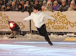 All-Russian winter festival WinterFest in the Black Lake park in Kazan