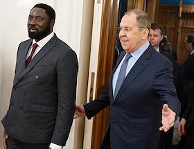 Переговоры министра иностранных дела России Сергея Лаврова с министром иностранных дел Республики Гамбия Мамаду Тангарой в Доме приемов МИД России