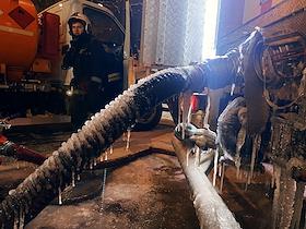 Пожар в жилом шестиэтажном доме на улице Черняховского