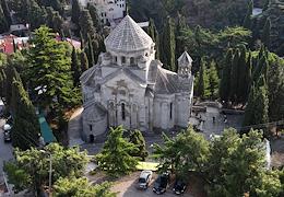 Celebrating Terendez at the Church of St. Hripsime in Yalta. Terendez is an Armenian traditional holiday in honor of the Presentation of the Lord
