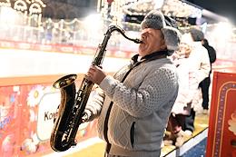 Celebrating the 25th anniversary of the Moscow Jazz Orchestra conducted by Igor Butman at the GUM Skating Rink