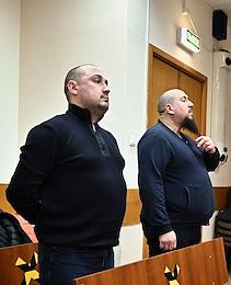 Meeting on the case on charges of private security company employee Sergei Grebenyukov and Roman Moskovsky under Art. 144, Part 3 on obstructing the legitimate activities of journalist Anatoly Zhdanov in the Dorogomilovsky District Court