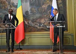 Negotiations between Russian Foreign Minister Sergei Lavrov and the Minister of Foreign Affairs and International Cooperation of the Republic of Mali Abdoulaye Diop at the Reception House of the Russian Foreign Ministry