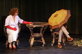 Прогон премьерного спектакля 'Танец альбатроса' Жеральда Сиблейраса режиссера Олега Тополянского в МХТ им.Чехова на малой сцене