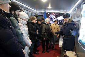 Action “Strength in Truth” with a themed train of the Ministry of Defense of the Russian Federation, at the Main Railway Station