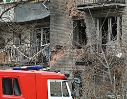 Consequences of a drone (UAV) hitting house No. 161 on Piskarevsky Prospekt and an explosion