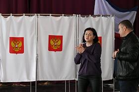 Подготовка к выборам Президента РФ на избирательном участке №1173 в селе Перевальное