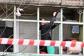 Последствия обстрела города Алчевск