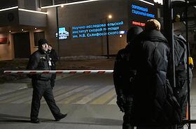 Victims of the terrorist attack in the Crocus City Hall concert hall are brought to the Research Institute of Emergency Medicine named after N.V. Sklifosovsky